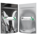 1 Ounce Gloss Silver & Clear Mylar Bags + Labels - (100 qty.) - Dragon Chewer