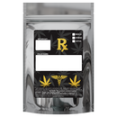 1 Ounce Gloss Silver & Clear Designer Custom Mylar Bags + Labels (100 qty.) - Dragon Chewer