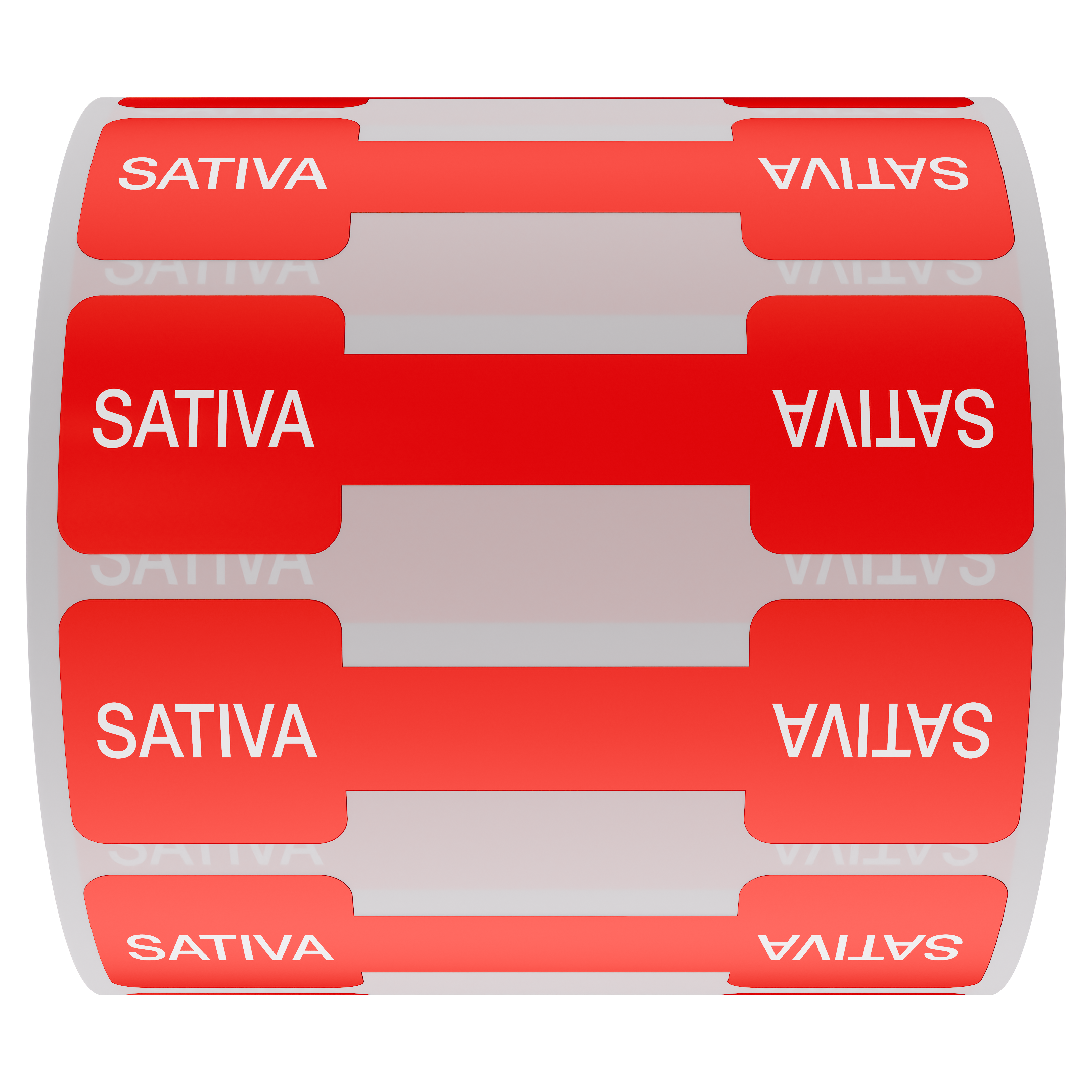 Red Tamper Evident Universal Marijuana Strain Labels (1,000 qty.)