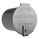 Silver 6 dram latch top pop top child resistant container bottle vial 8 4 dr wholesale packaging smell proof supplies dragon chewer template die diagram size bulk 1 gram 1g CR squeeze top airtight highlock HL nearby near me vial bottle sizes cap small