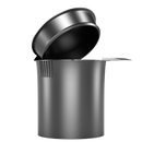 Silver 6 dram latch top pop top child resistant container bottle vial 8 4 dr wholesale packaging smell proof supplies dragon chewer template die diagram size bulk 1 gram 1g CR squeeze top airtight highlock HL vial bottle