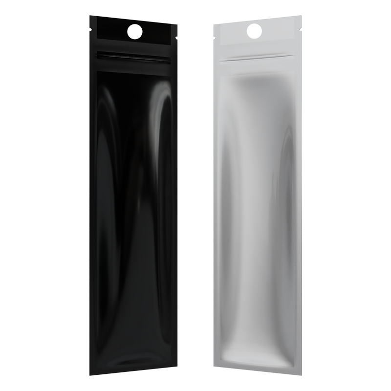 Gloss Black Vista Clear Translucent Transparent Dragon Chewer syringe king size pre roll top zipper smell proof mylar bags by HIGHLOCK. Best thick wholesale bulk dispensary custom child resistant packaging 420 barrier bags tamper evident resealable large food storage 2.5x9 usa cheap amazon 50 pack pcs hang hole