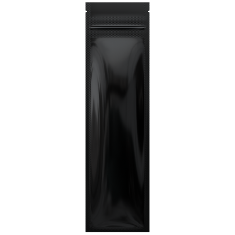 Gloss Black Vista Clear Dragon Chewer syringe king size pre roll top zipper smell proof mylar bags by HIGHLOCK. Best thick wholesale bulk dispensary custom child resistant packaging 420 barrier bags tamper evident resealable large food storage heat sealable 2.5 x 9 50 pack pcs