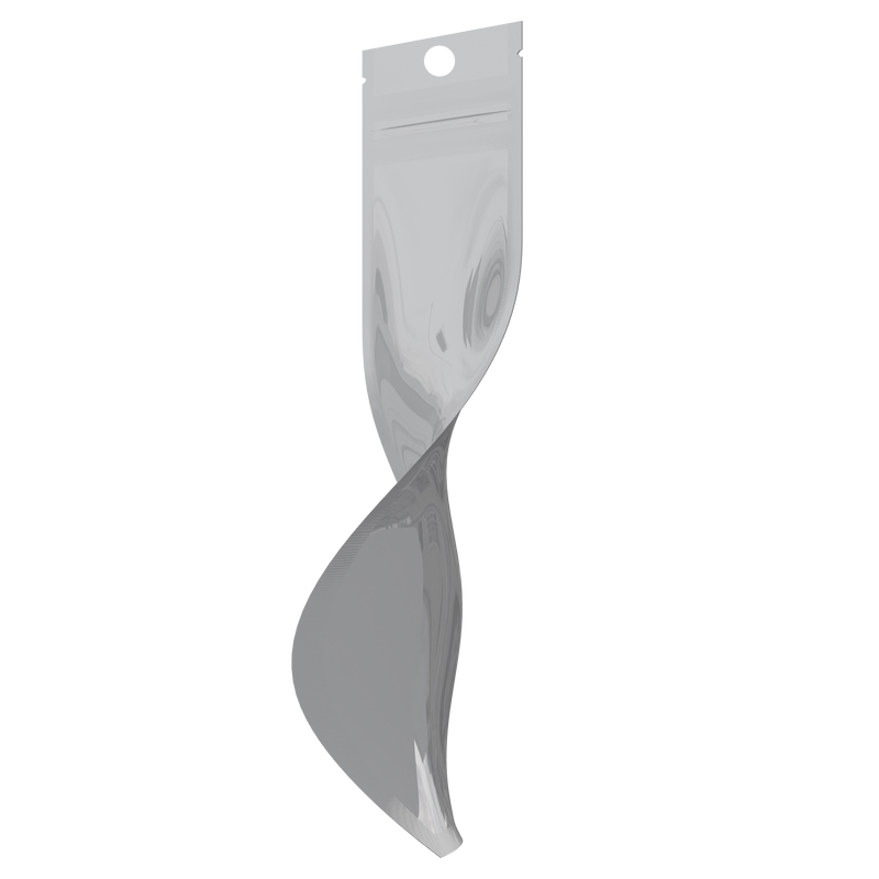 Gloss White Opaque Dragon Chewer syringe king size pre roll top zipper smell proof mylar bags by HIGHLOCK. Best thick wholesale bulk dispensary custom child resistant packaging 420 barrier bags tamper evident resealable large food storage 2.5x9 usa cheap amazon Hang Hole