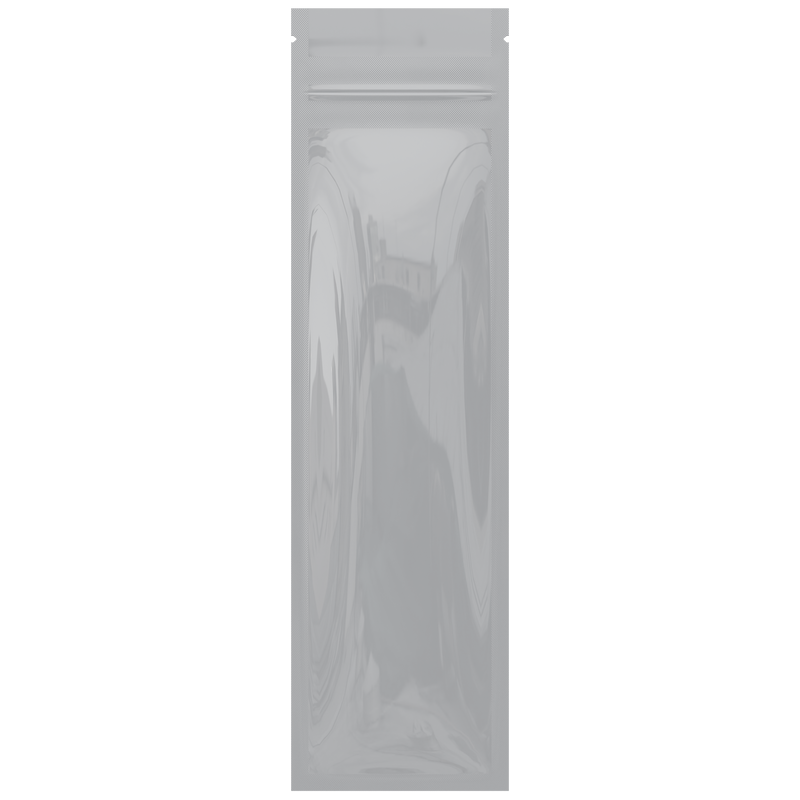Gloss White Opaque Dragon Chewer syringe king size pre roll top zipper smell proof mylar bags by HIGHLOCK. Best thick wholesale bulk dispensary custom child resistant packaging 420 barrier bags tamper evident resealable large food storage heat sealable 2.5 x 9
