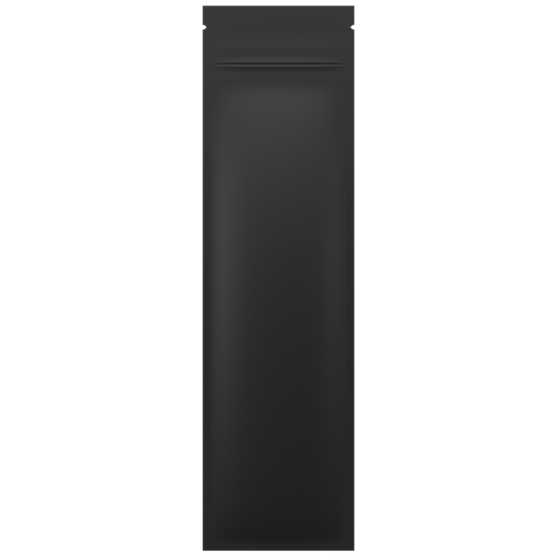 Matte Black Opaque Dragon Chewer syringe king size pre roll top zipper smell proof mylar bags by HIGHLOCK. Best thick wholesale bulk dispensary custom child resistant packaging 420 barrier bags tamper evident resealable large food storage baggies 2.5 x 9 100 pack