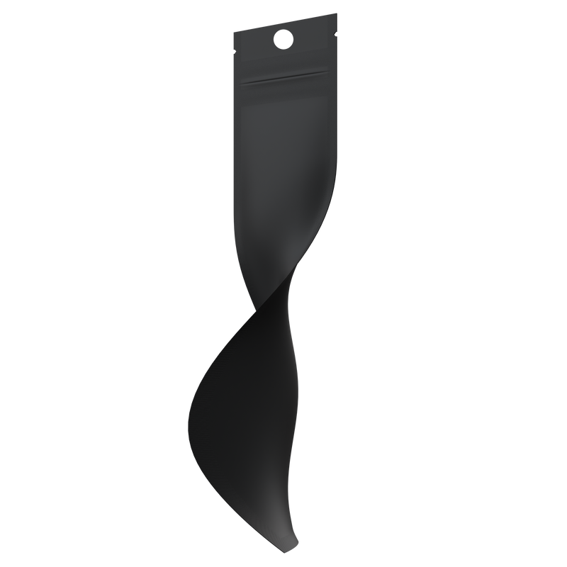 Matte Black Opaque Dragon Chewer syringe king size pre roll top zipper smell proof mylar bags by HIGHLOCK. Best thick wholesale bulk dispensary custom child resistant packaging 420 barrier bags tamper evident resealable large food storage 2.5x9 usa cheap amazon hang hole