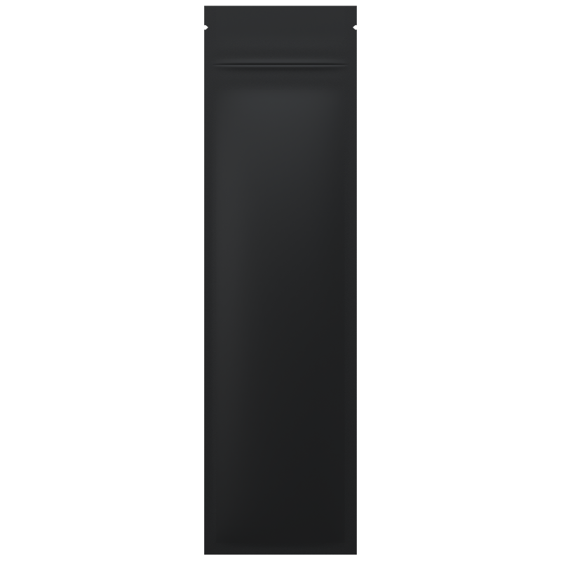 Matte Black Opaque Dragon Chewer syringe king size pre roll top zipper smell proof mylar bags by HIGHLOCK. Best thick wholesale bulk dispensary custom child resistant packaging 420 barrier bags tamper evident resealable large food storage heat sealable 2.5 x 9 100 pack
