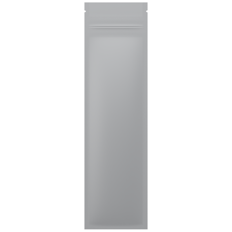Matte White Vista Clear Dragon Chewer syringe king size pre roll top zipper smell proof mylar bags by HIGHLOCK. Best thick wholesale bulk dispensary custom child resistant packaging 420 barrier bags tamper evident resealable large food storage heat sealable 2.5 x 9