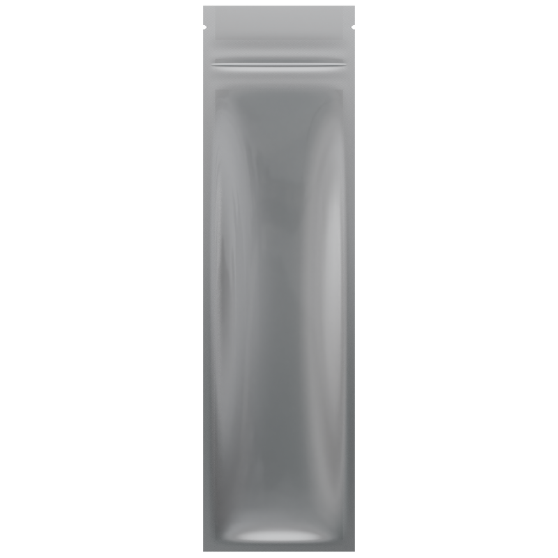 Matte White Vista Clear Dragon Chewer syringe king size pre roll top zipper smell proof mylar bags by HIGHLOCK. Best thick wholesale bulk dispensary custom child resistant packaging 420 barrier bags tamper evident resealable large food storage heat sealable tear notches 2.5 x 9