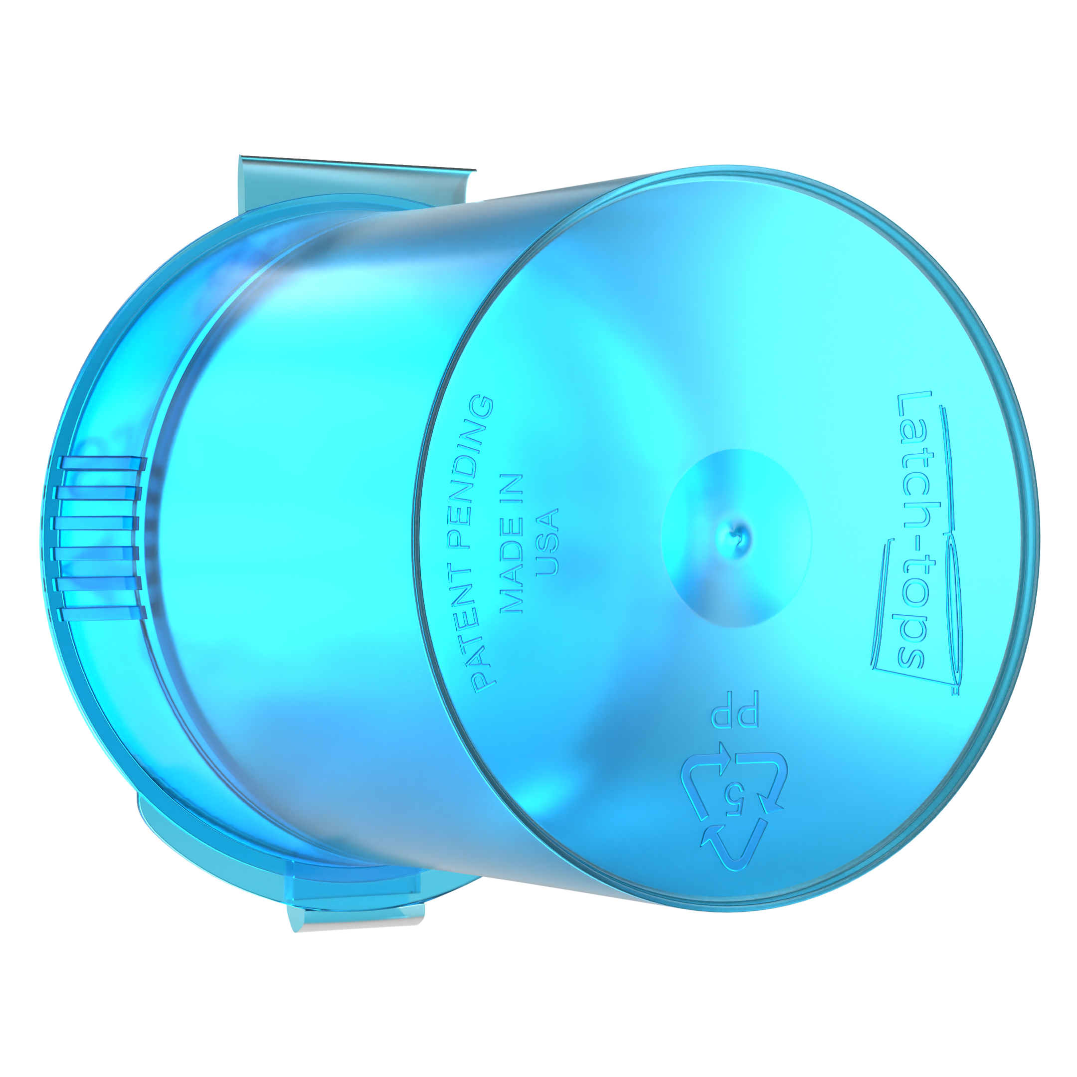 6 Dram Translucent Blue Child Resistant Latch Top Pop Top Bottles (300