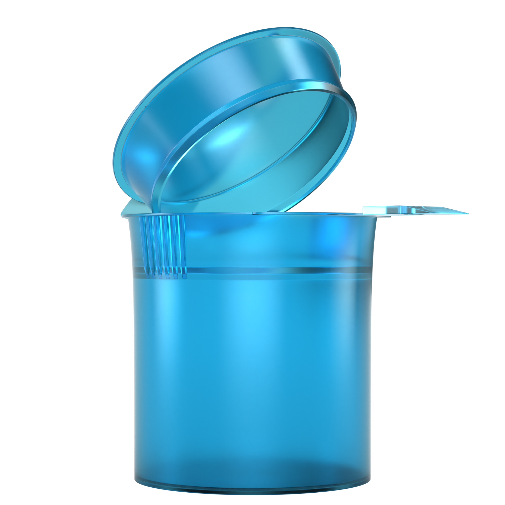 6 Dram Translucent Blue Child Resistant Latch Top Pop Top Bottles (300