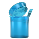 Translucent Blue 6 dram latch top pop top child resistant container bottle vial 8 4 dr wholesale packaging smell proof supplies dragon chewer template die diagram size bulk 1 gram 1g CR squeeze top airtight highlock HL nearby near me vial bottle small