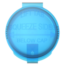 Translucent Blue 6 dram latch top pop top child resistant container bottle vial 8 4 dr wholesale packaging smell proof supplies dragon chewer template die diagram size bulk 1 gram 1g CR squeeze top airtight highlock HL nearby near me vial bottle sizes cap empty BPA free pill lids small 