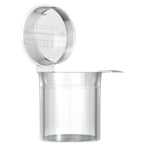 Wholesale Pop Top Bottles 6 Dram Child Resistant — Clear Dispensary Co