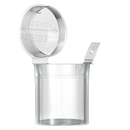 Translucent Clear 6 dram latch top pop top child resistant container bottle vial 8 4 dr wholesale packaging smell proof supplies dragon chewer template die diagram size bulk 1 gram 1g CR squeeze top airtight highlock HL nearby near me vial bottle small