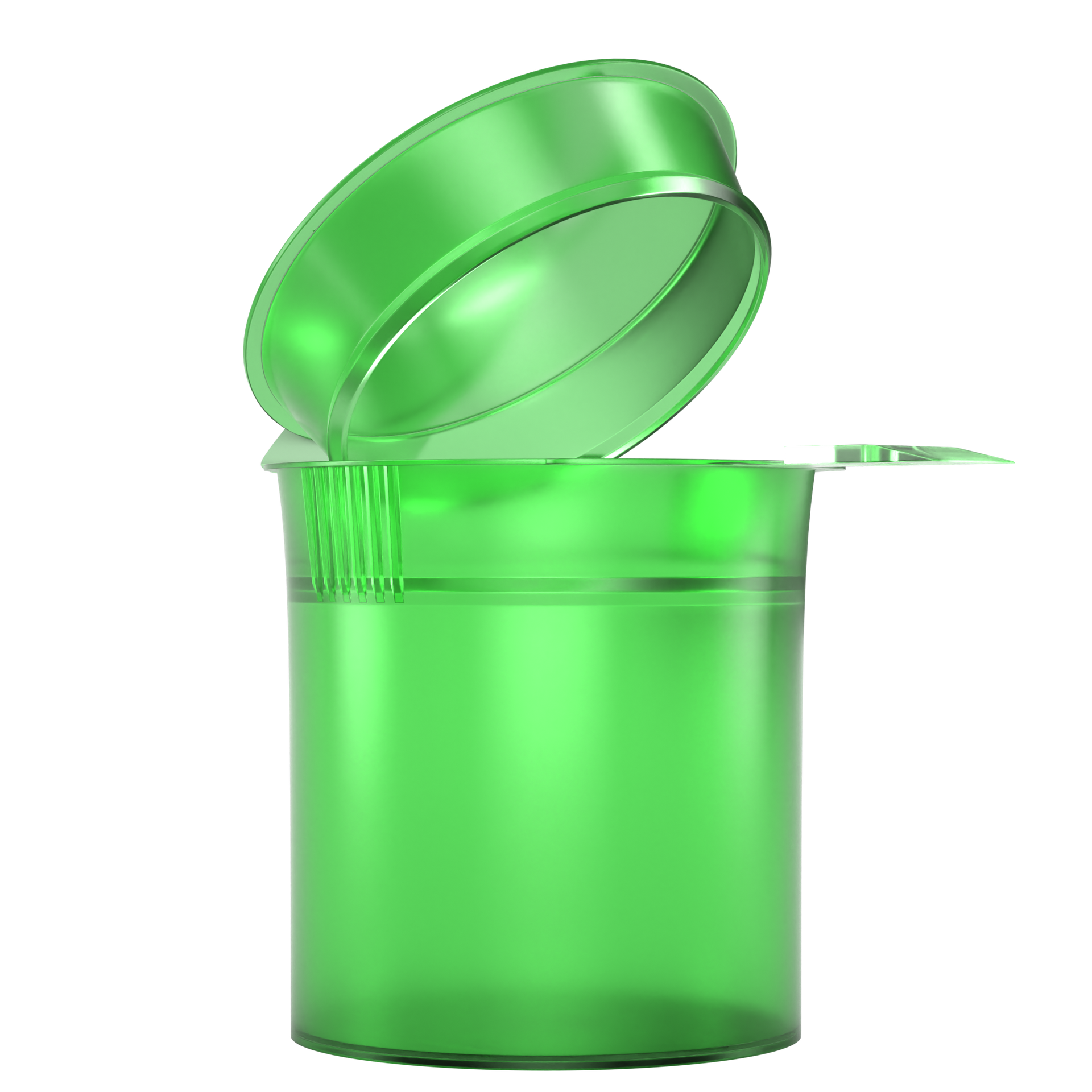 6 Dram Translucent Green Child Resistant Latch Top Pop Top Bottles (30