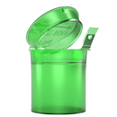 Translucent Green 6 dram latch top pop top child resistant container bottle vial 8 4 dr wholesale packaging smell proof supplies dragon chewer template die diagram size bulk 1 gram 1g CR squeeze top airtight highlock HL nearby near me vial bottle small