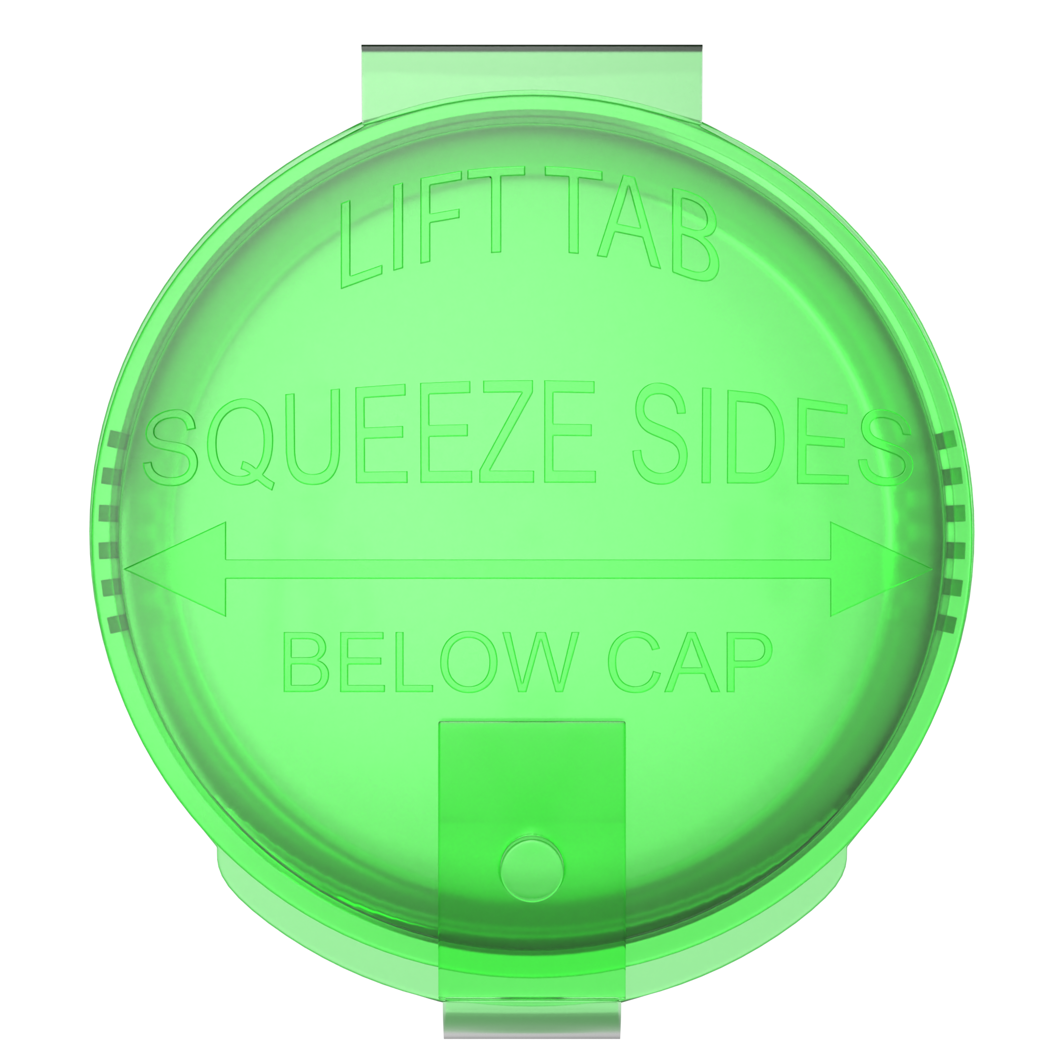 6 Dram Translucent Green Child Resistant Latch Top Pop Top Bottles (30