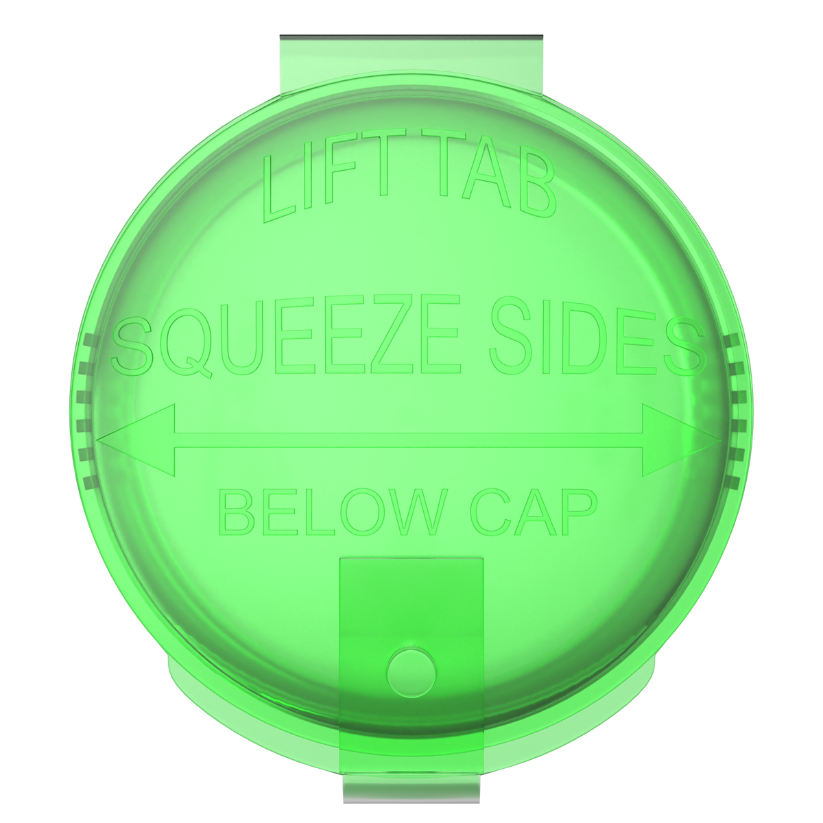 6 Dram Translucent Green Child Resistant Latch Top Pop Top Bottles (30