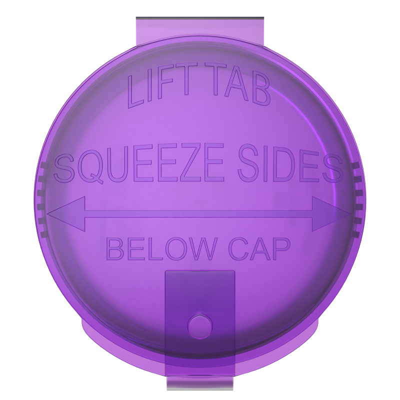 Translucent Purple 6 dram latch top pop top child resistant container bottle vial 8 4 dr wholesale packaging smell proof supplies dragon chewer template die diagram size bulk 1 gram 1g CR squeeze top airtight highlock HL nearby near me vial bottle sizes cap empty BPA free pill lids small 