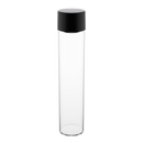 115mm Clear Glass Child Resistant Tubes - CR Smooth Black Cap - (430 qty.)