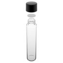 115mm Clear Glass Child Resistant Tubes - CR Smooth Black Cap - (430 qty.)