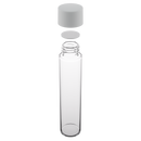 115mm Clear Glass Child Resistant Tubes - CR Smooth White Cap - (430 qty.)
