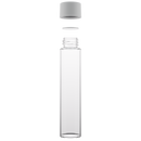 115mm Clear Glass Child Resistant Tubes - CR Smooth White Cap - (430 qty.)