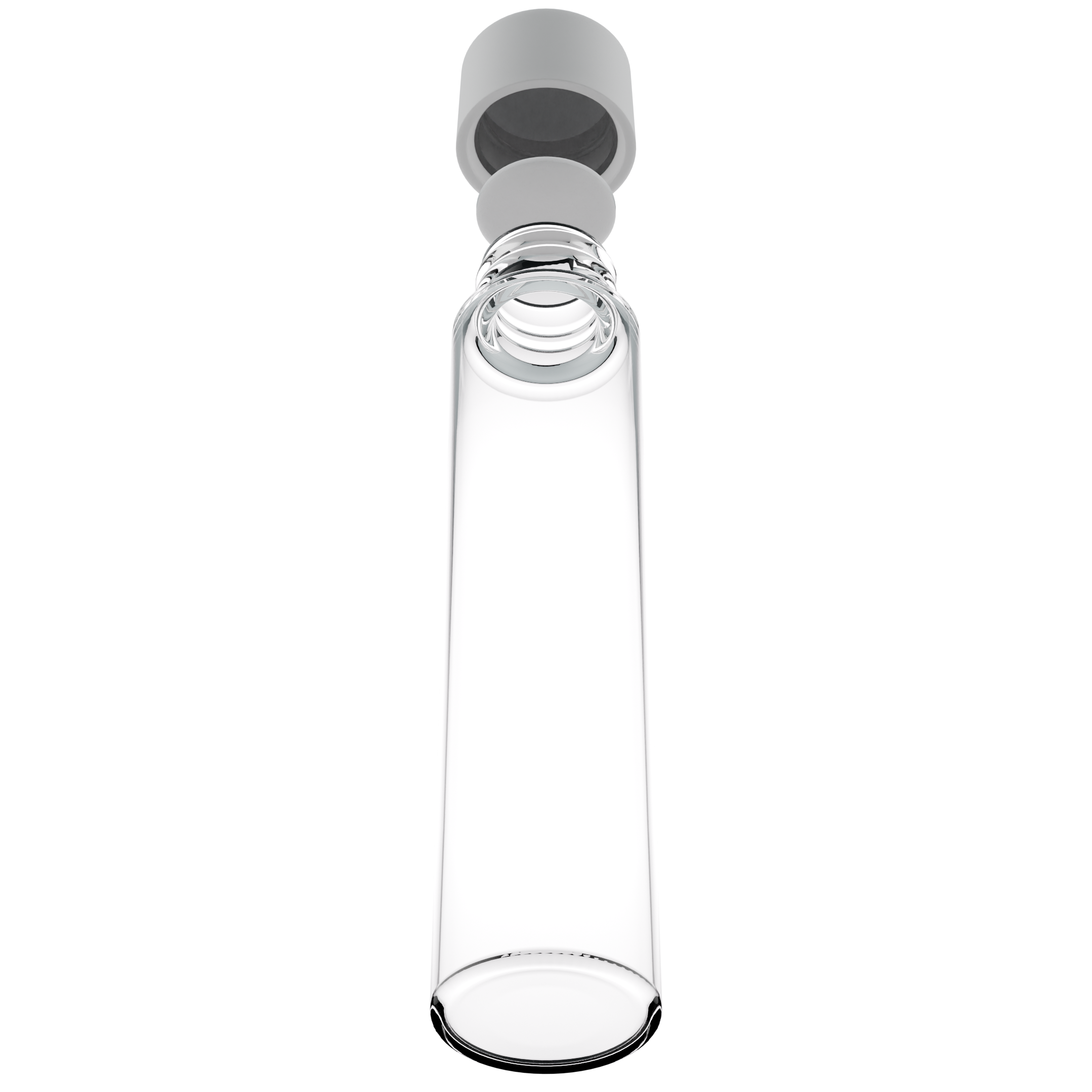 115mm Clear Glass Child Resistant Tubes - CR Smooth White Cap - (456 qty.)