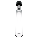 135mm Clear Glass Child Resistant Tubes - CR Smooth Black Cap (456 qty.)