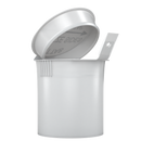 White 6 dram latch top pop top child resistant container bottle vial 8 4 dr wholesale packaging smell proof supplies dragon chewer template die diagram size bulk 1 gram 1g CR squeeze top airtight highlock HL nearby near me vial bottle small