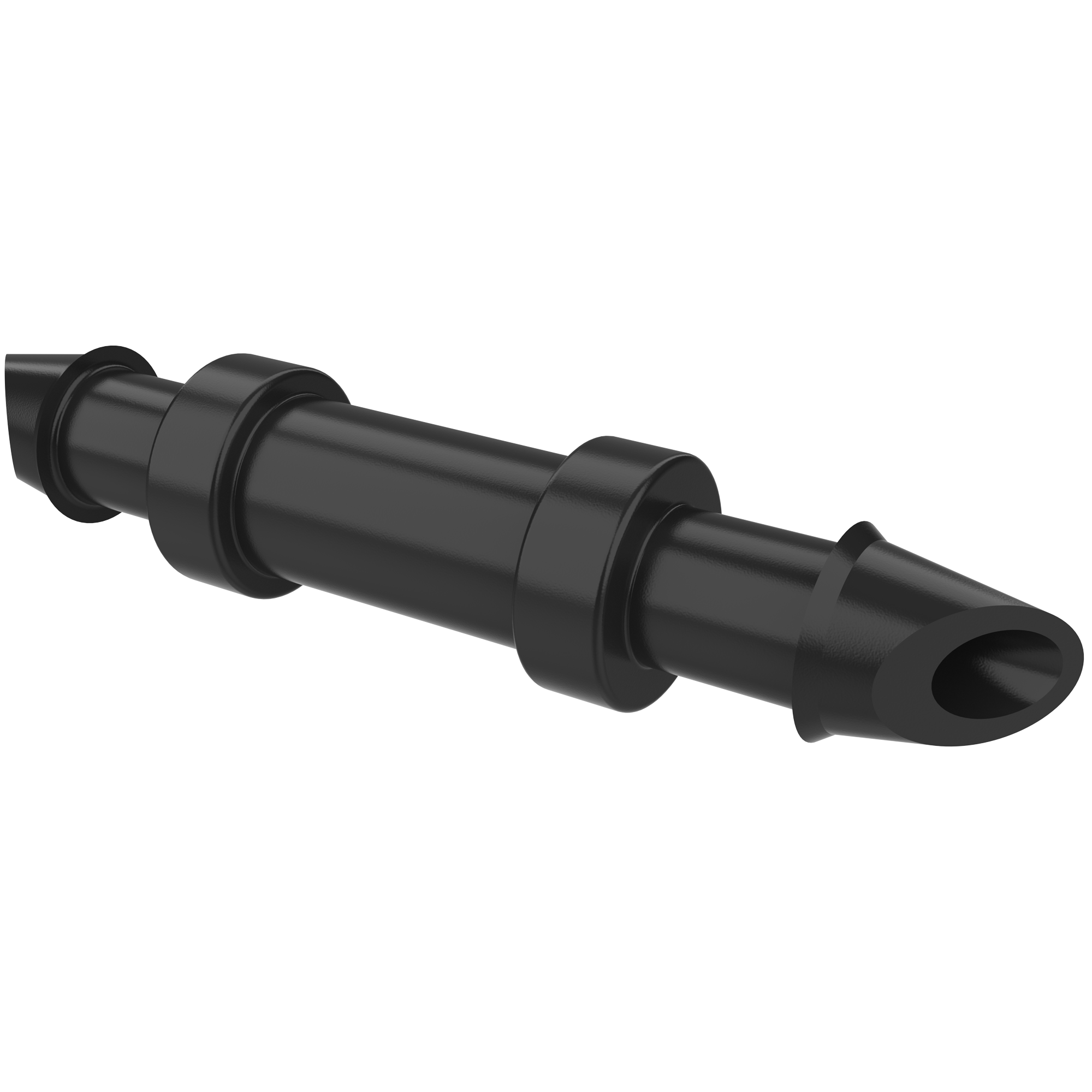 Black 1/4 in. Straight Barbed Connection Drip Irrigation Fitting Coupling for Tubing Hose Garden System - Dragon Chewer