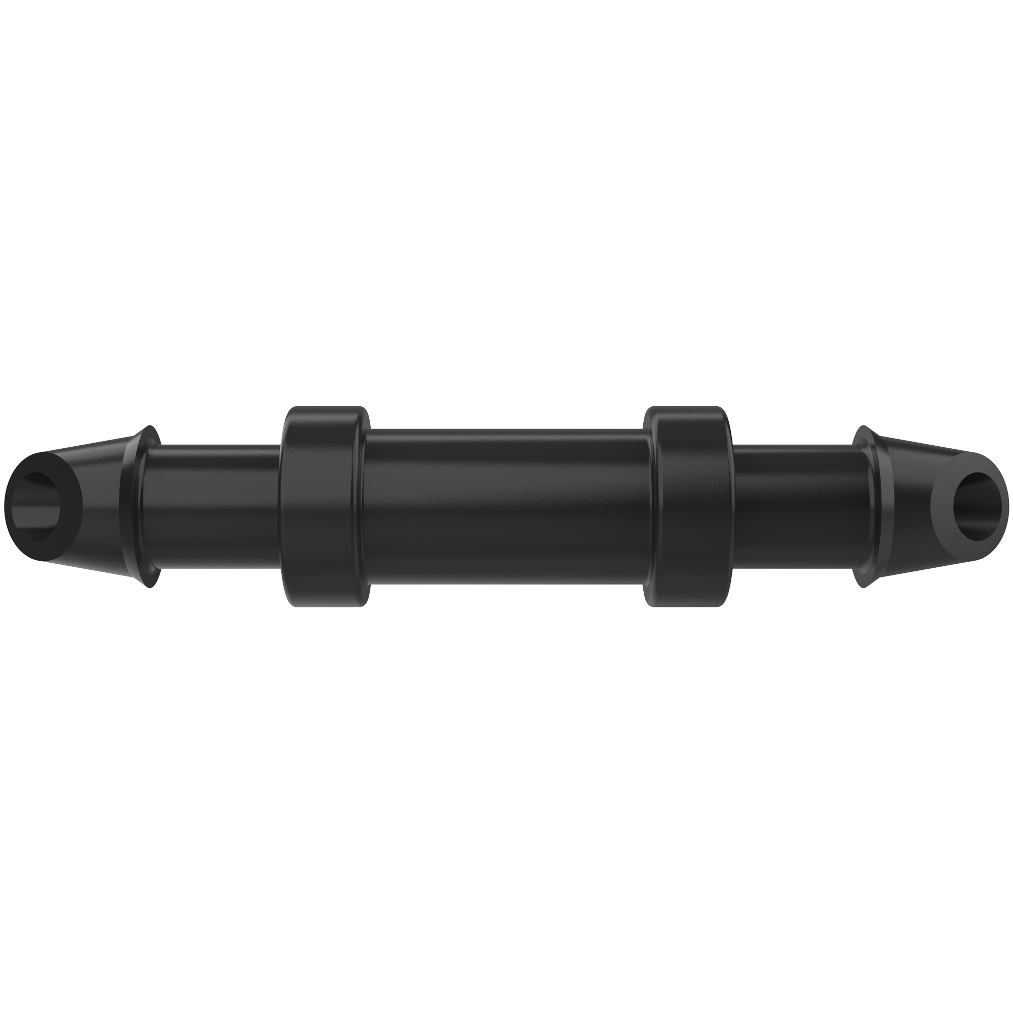 Black 1/4 in. Straight Barbed Connection Drip Irrigation Fitting Coupling for Tubing Hose Garden System - Dragon Chewer