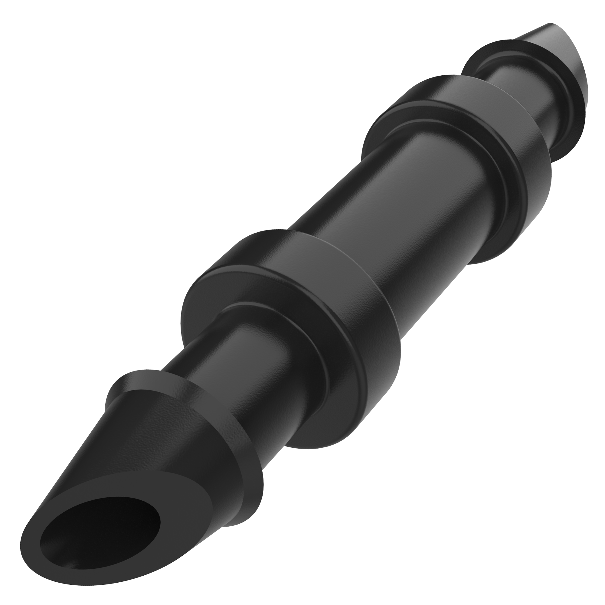 Black 1/4 in. Straight Barbed Connection Drip Irrigation Fitting Coupling for Tubing Hose Garden System - Dragon Chewer