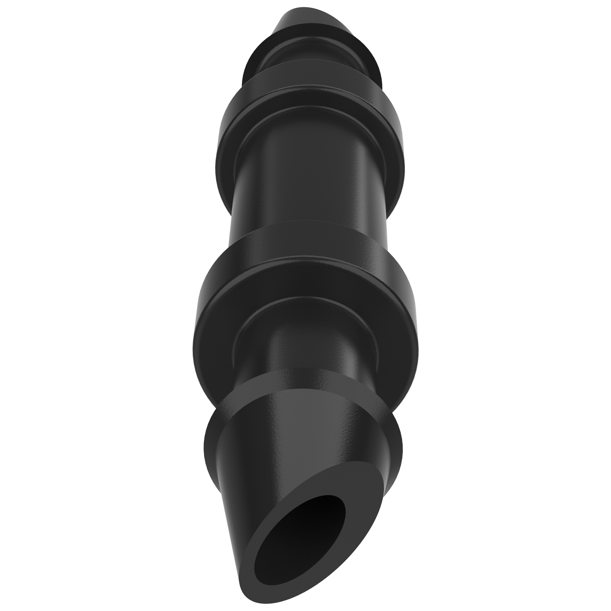 Black 1/4 in. Straight Barbed Connection Drip Irrigation Fitting Coupling for Tubing Hose Garden System - Dragon Chewer