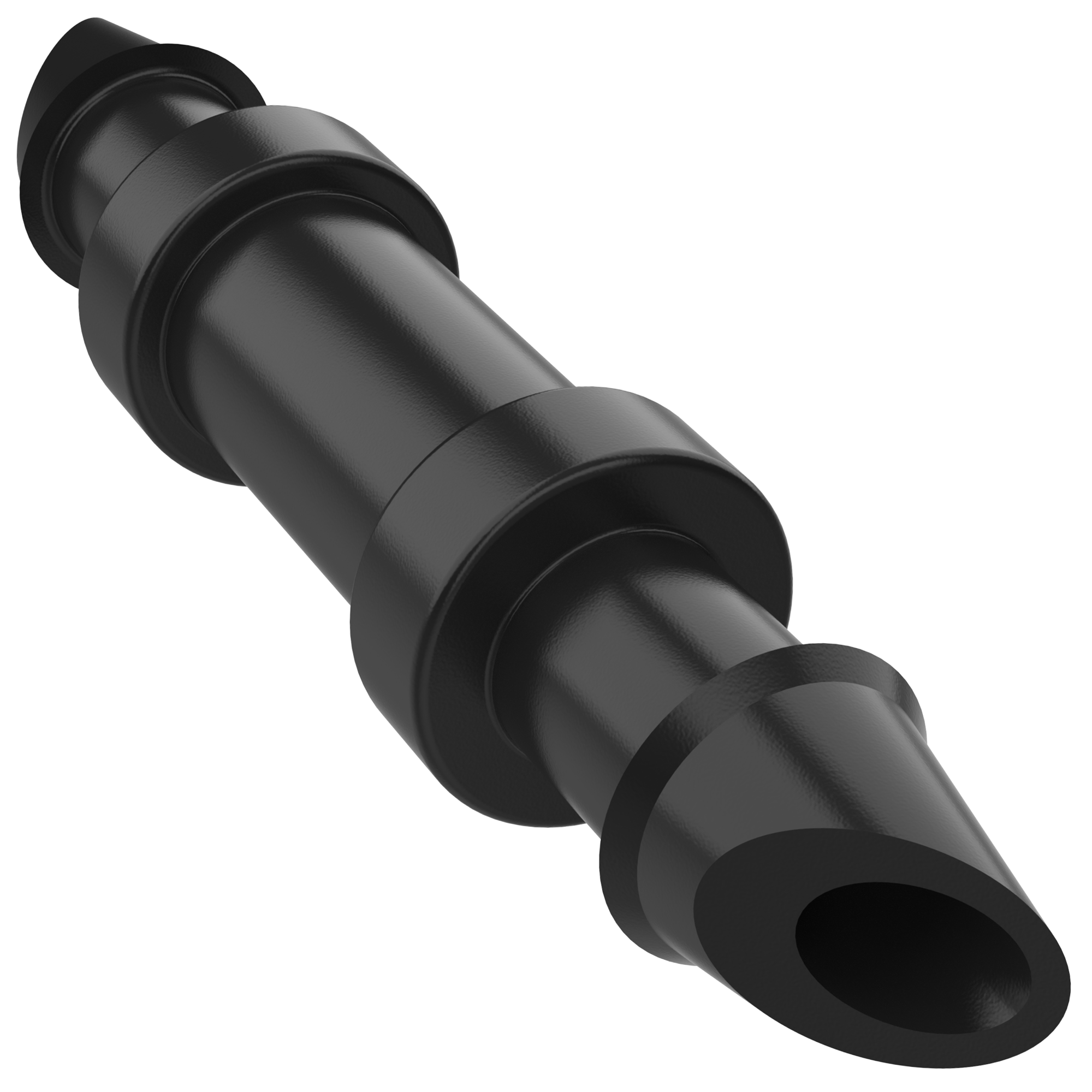 Black 1/4 in. Straight Barbed Connection Drip Irrigation Fitting Coupling for Tubing Hose Garden System - Dragon Chewer