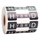 Black Tamper Evident Universal Marijuana Strain Labels - Hybrid (1,000 qty.) - Dragon Chewer