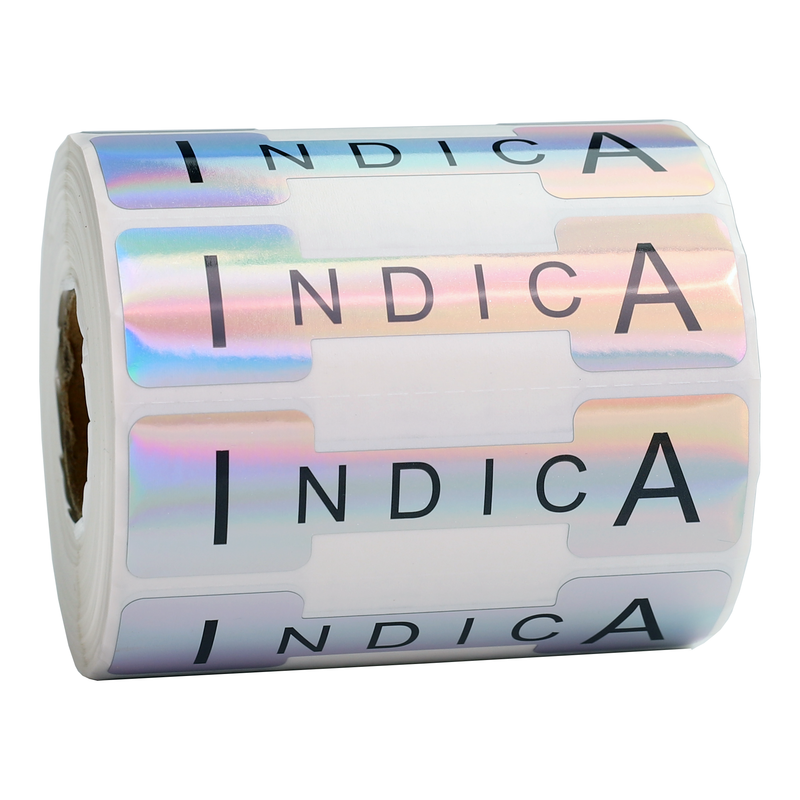 Holographic Silver Tamper Evident Universal Marijuana Strain Labels - Indica (1,000 qty.)