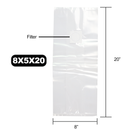 Mushroom Grow Bags - Autoclave Compatible .2 Micron Filter 8x5x20 - (25 qty.) - Dragon Chewer