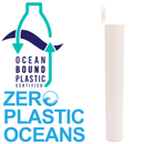 white 116mm 116 mm dragon chewer recycled ocean plastic sustainable eco friendly pre roll packaging child resistant pre roll tubes pop top  wholesale compliant supplies