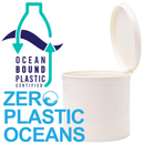 90 Dram White Pop Top Container sustainable packaging material biodegradable dragon chewer high lock ocean recycled plastic eco friendly