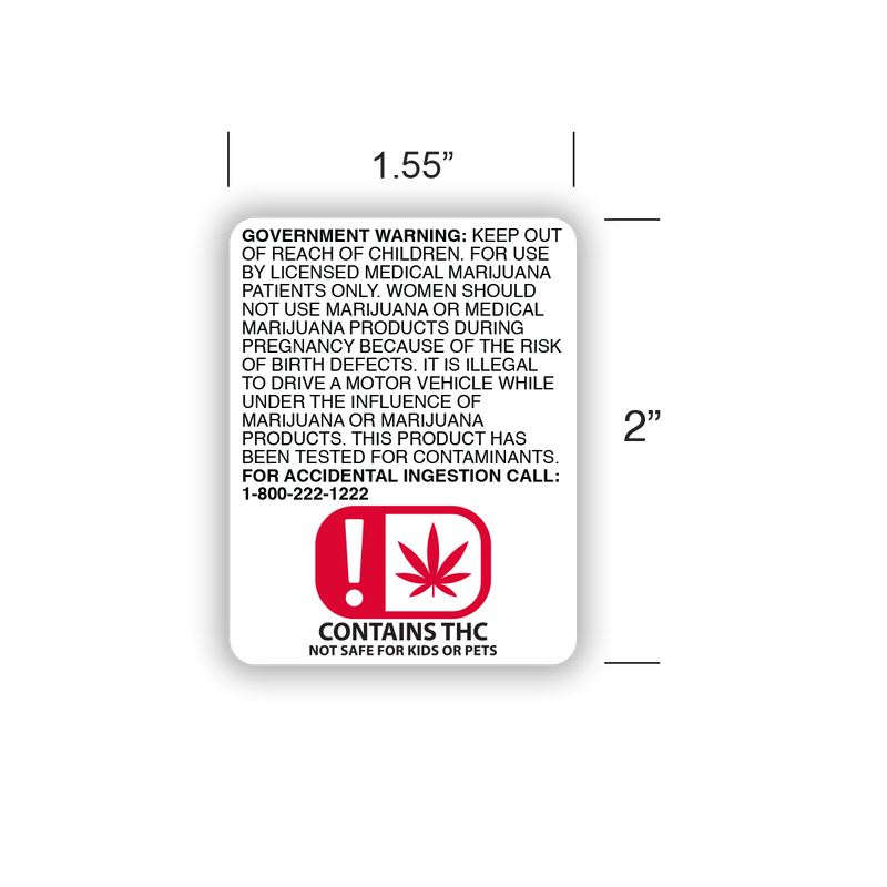 OMMA 1.55x2 Oklahoma THC Universal Symbol Labels (1,000 qty.)
