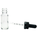 15ML Clear Glass Dropper Bottles - Child Resistant Black Cap (20 qty.) - Dragon Chewer