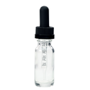 15ML Clear Glass Dropper Bottles - Child Resistant Black Cap (20 qty.) - Dragon Chewer