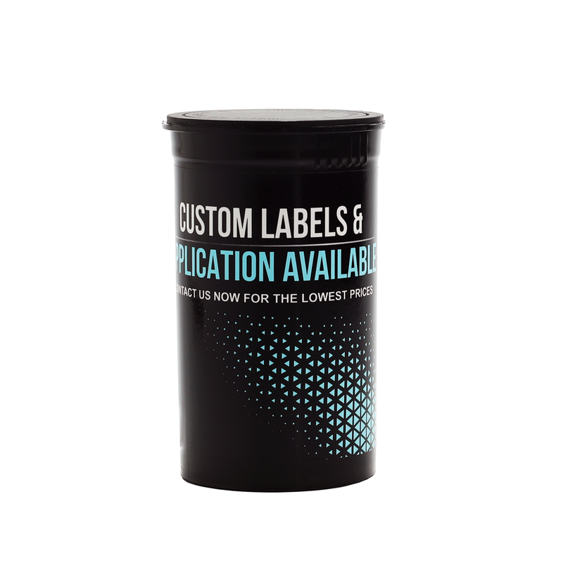 19 Dram Custom Pop Top Bottle Labels - Metallic Backing