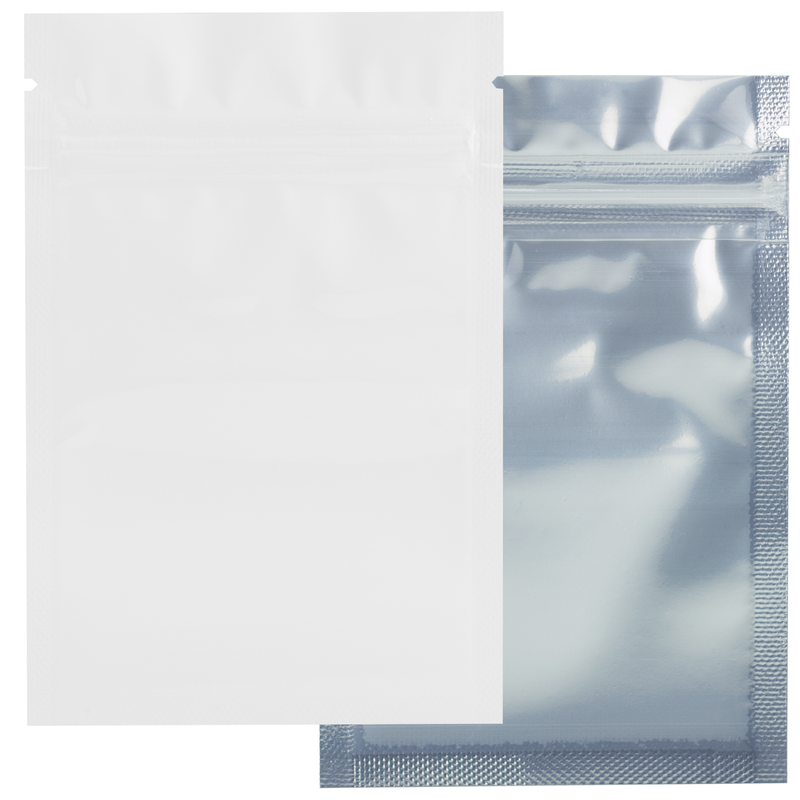 1 Gram Gloss White & Clear Mylar Bags - (1000 qty.)