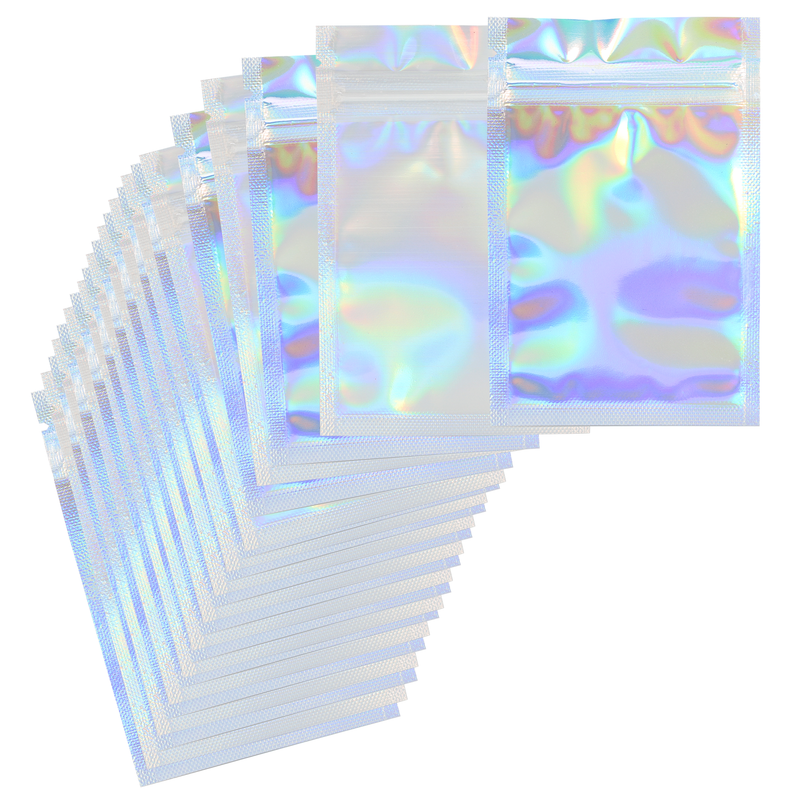 1 Gram Gloss Holographic Clear Mylar Bags 1000 Qty
