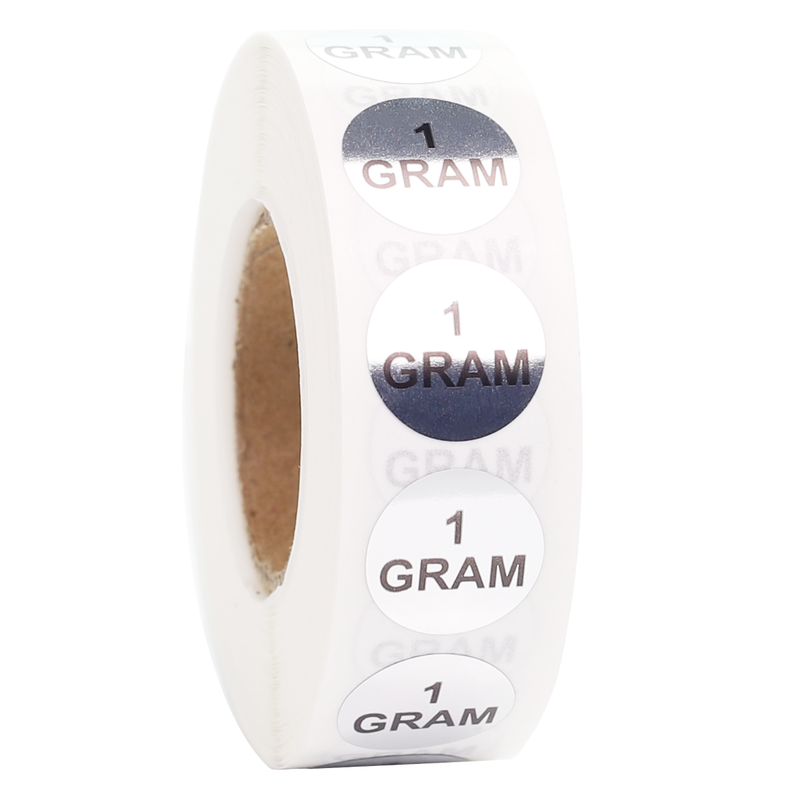 Premium 1 GRAM Metallic Cartridge Identification Labels - .5" Circle (1,000 qty.)