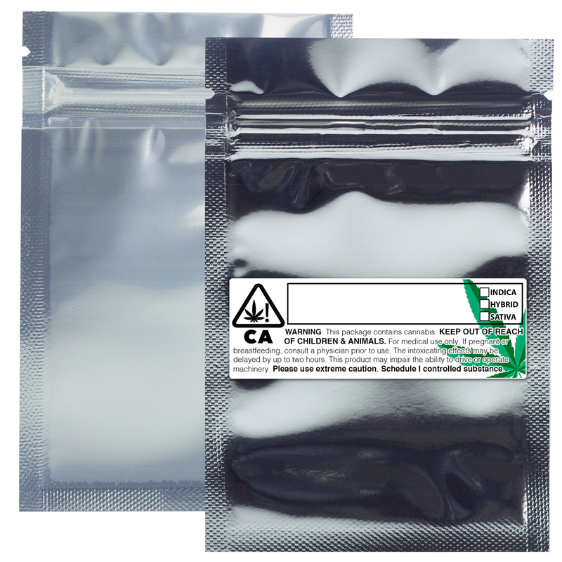 Silver Dragon Chewer gram smell proof foil mylar bags by the Caviar Locker with custom designer rx strain labels. Thick wholesale bulk dispensary custom child resistant packaging 420 long term storage barrier bags with thc stickers. 